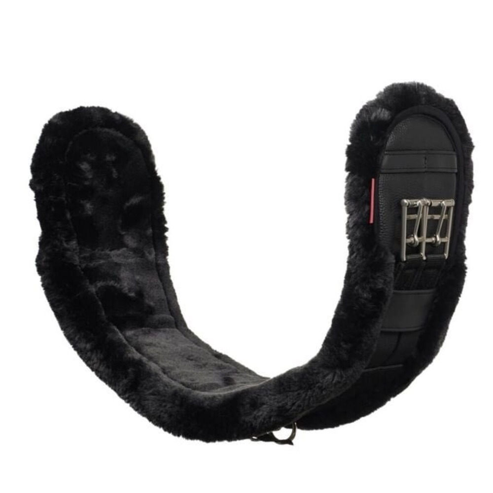 LeMieux Integrated Dressage Girth Black Soft Faux Fur 24" Equestrian Tack